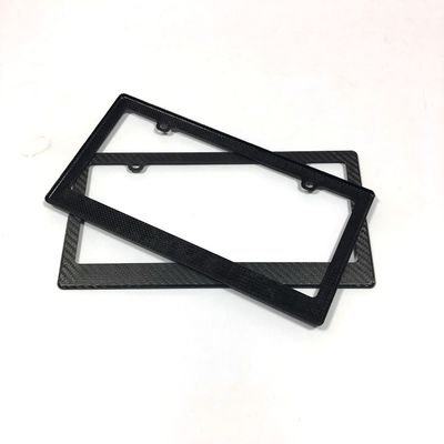 4 Hole Carbon Fiber License Plate Frame Motorcycle Thin US Standard