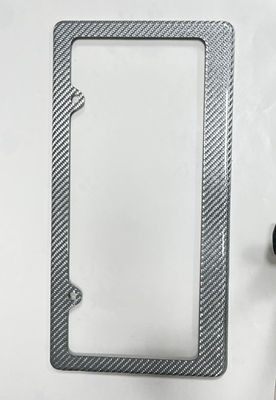 Slim Personalized Carbon Fiber License Plate Frame Twill Gloss