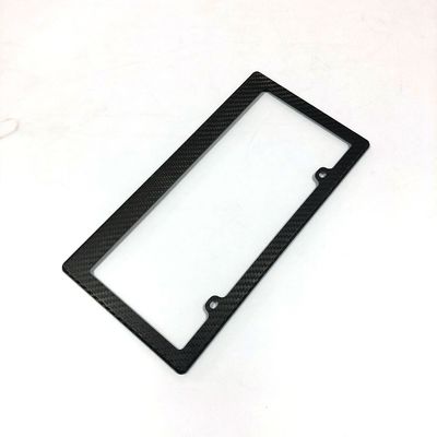 4 Hole Carbon Fiber License Plate Frame Motorcycle Thin US Standard