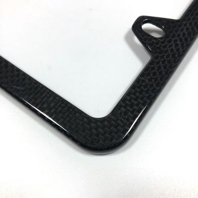 4 Hole Carbon Fiber License Plate Frame Motorcycle Thin US Standard