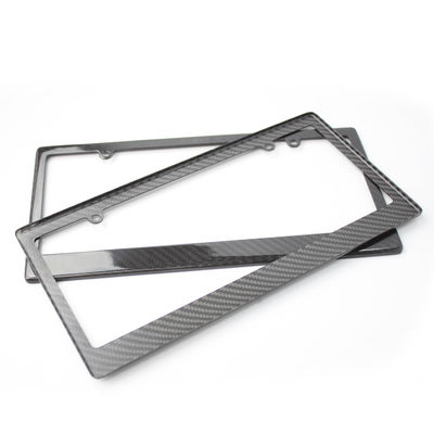 4 Hole Carbon Fiber License Plate Frame Motorcycle Thin US Standard