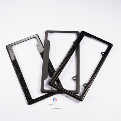 Custom Carbon Fiber License Plate Frame White Black Twill Glossy Luxury Custom 32*16