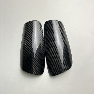Carbon Fiber Twill Matt Adult Soccer Football Shin Guard Small Sleeves Yellow/Black OME