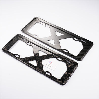 Genuine Carbon Fiber License Plate Frame Red Silver Chinese Car Plate Electric Vehicle