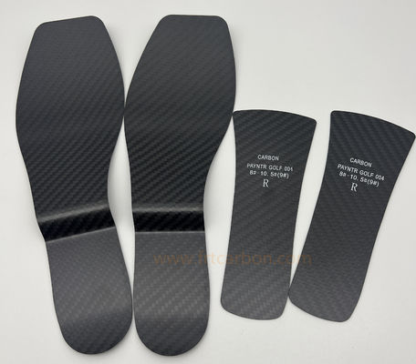 Custom Soccer Carbon Fiber Shoe Insoles 3k Twill Matte Carbon Fiber Plate  1.0mm 0.8mm