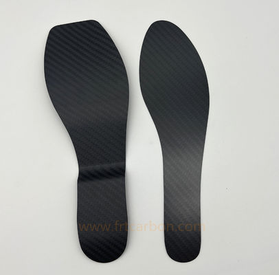 Custom Soccer Carbon Fiber Shoe Insoles 3k Twill Matte Carbon Fiber Plate  1.0mm 0.8mm