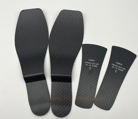 Custom Soccer Carbon Fiber Shoe Insoles 3k Twill Matte Carbon Fiber Plate  1.0mm 0.8mm