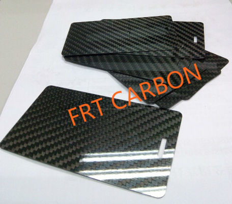 Custom Cnc Cutting Carbon Fiber Sheet 0.25mm 0.5mm 1mm  56mm 78mm For Name Card Business Card Luggage Tag