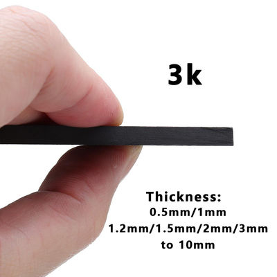 Custom Cnc Cutting Carbon Fiber Sheet 0.25mm 0.5mm 1mm  56mm 78mm For Name Card Business Card Luggage Tag