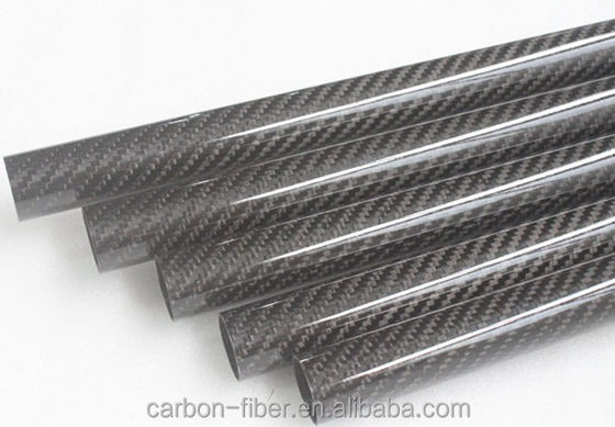 1 4&quot; 1 Inch Carbon Fiber Fabric Tube Custom 3K FRT