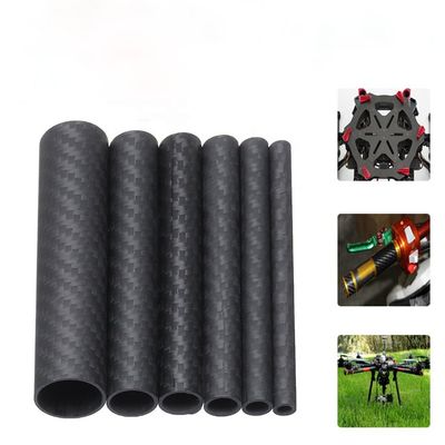 3 4&quot; 3 8&quot; 3k Carbon Fiber Tube 10mm 12mm 15mm 18mm  22mm 30mm 40mm 50mm