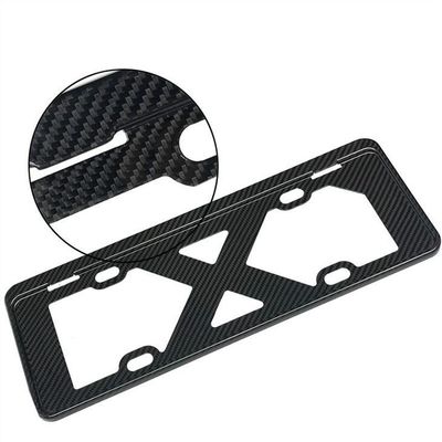 100 Carbon Fiber License Plate Frame With Cover